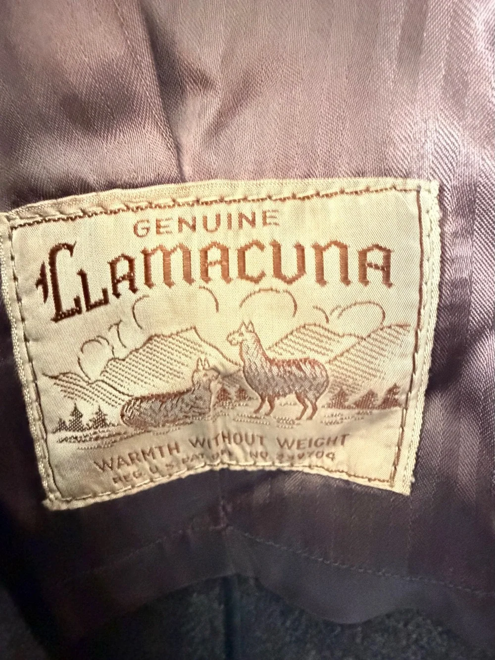 Halle Bros Hallecraft Vintage Llamacuna Llama Dark Gray Mens Overcoat M -L